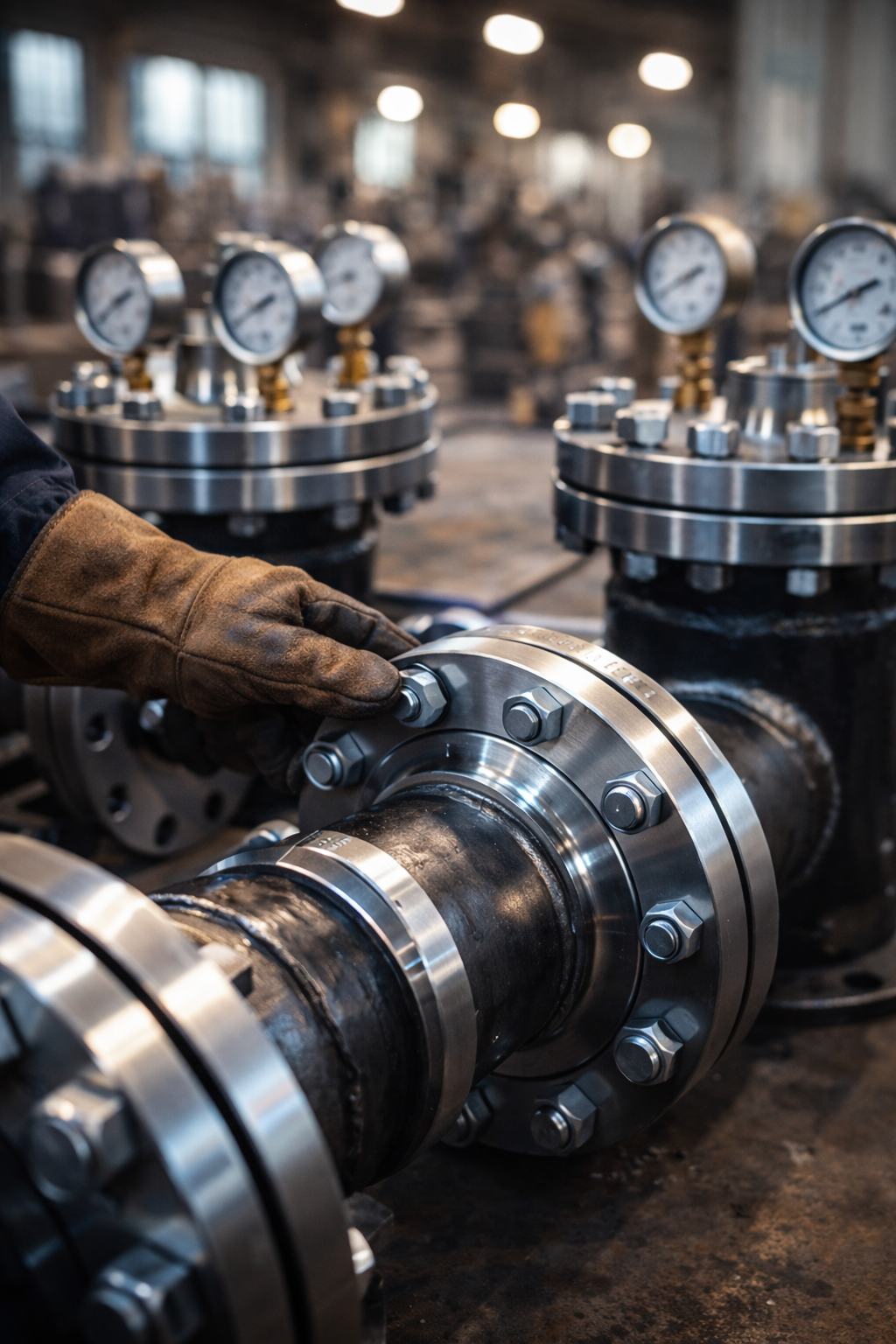 Industrial pipe flanges